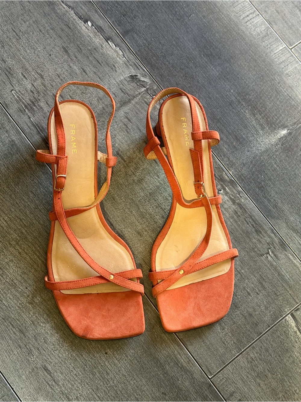 FRAME Le Braxton Sandal Strappy Heels Sz 38.5/US 8.5 NWOB